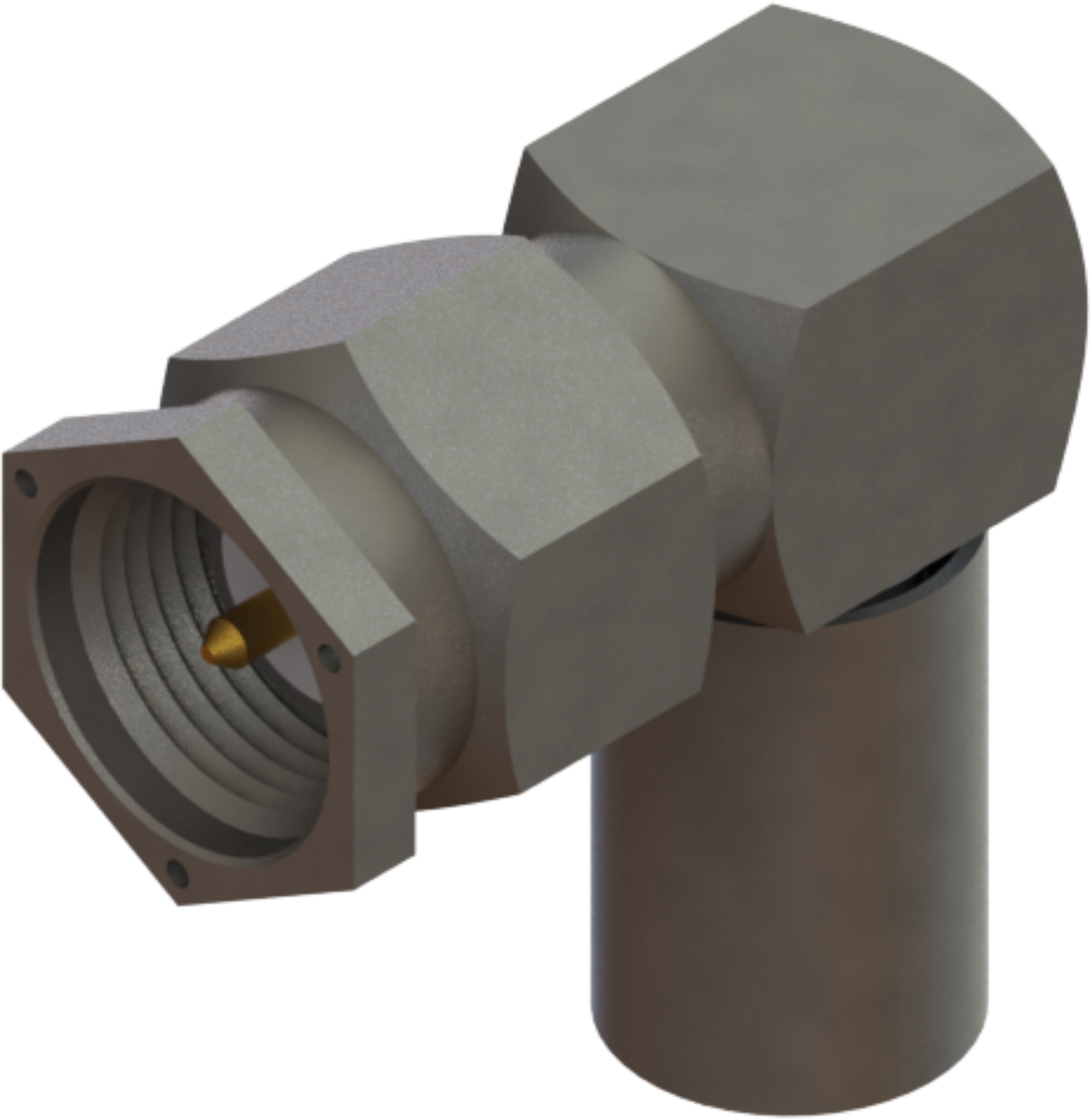 SMA Male Connector, Lockwire Holes, R/A for RG-58 Cable, M39012/56B3014