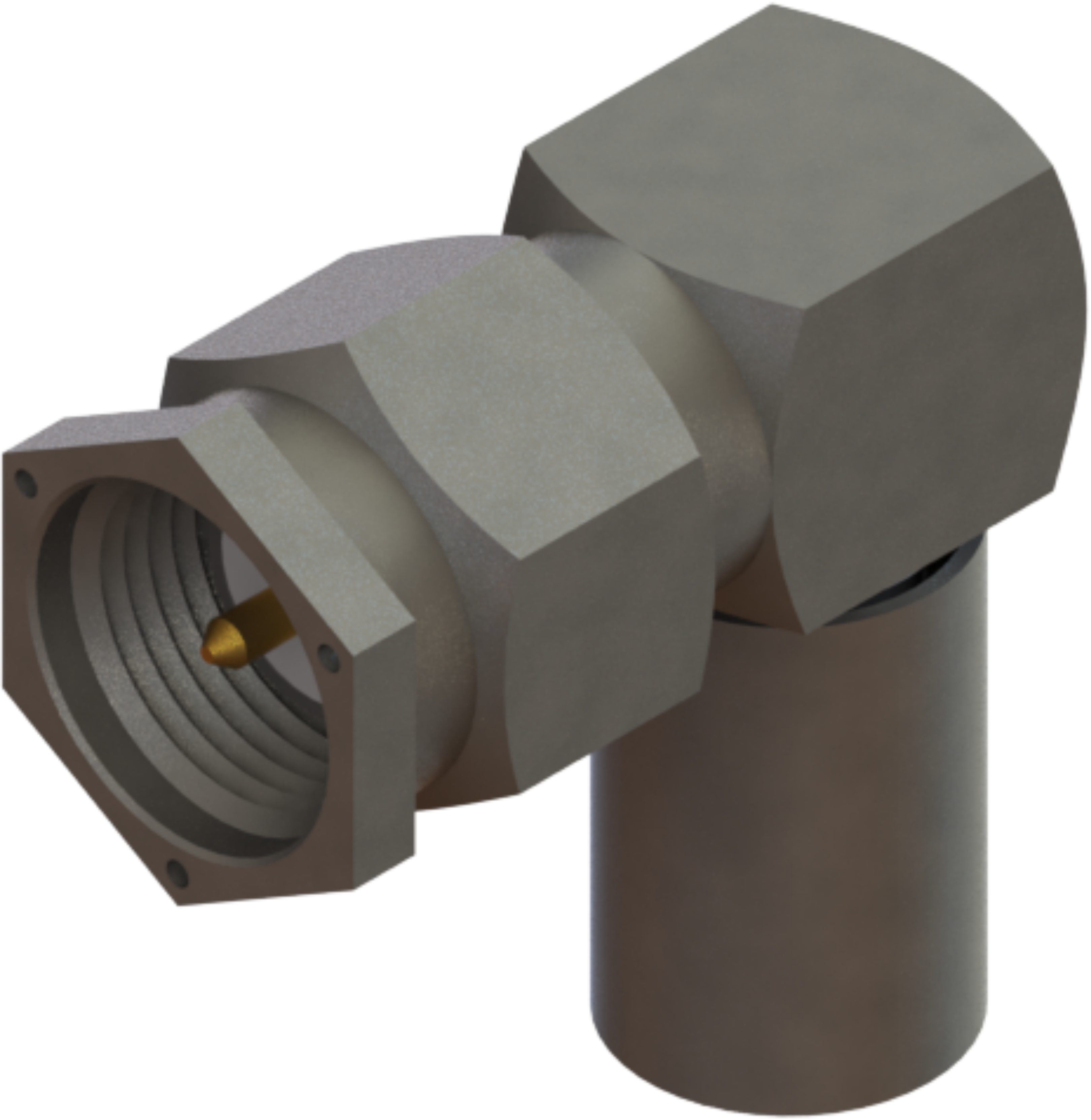 SMA Male Connector, Lockwire Holes, R/A for RG-58 Cable, M39012/56B3014