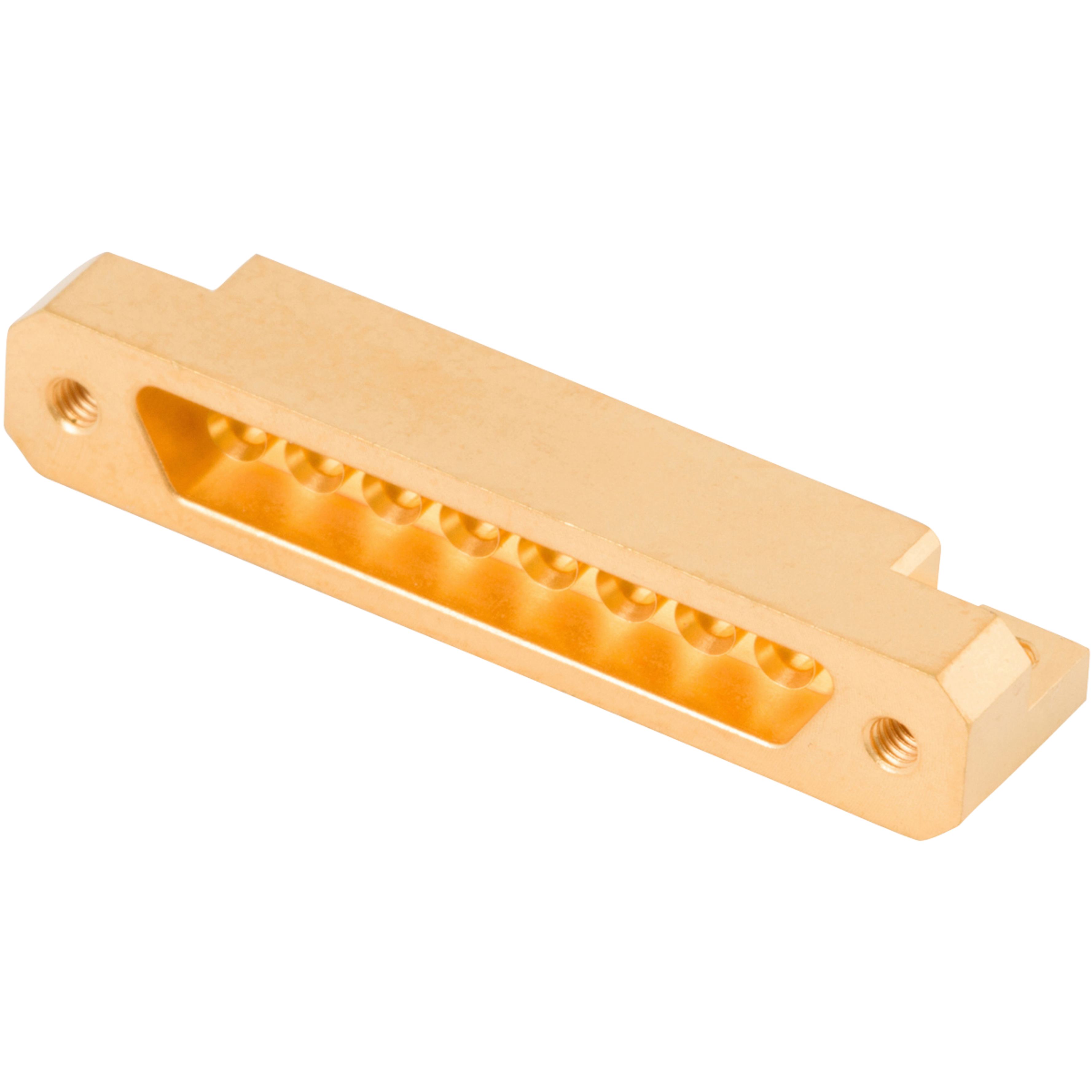 Mini-D RF Male PCB Edge Launch Connector, 8 Port, 9311-60112