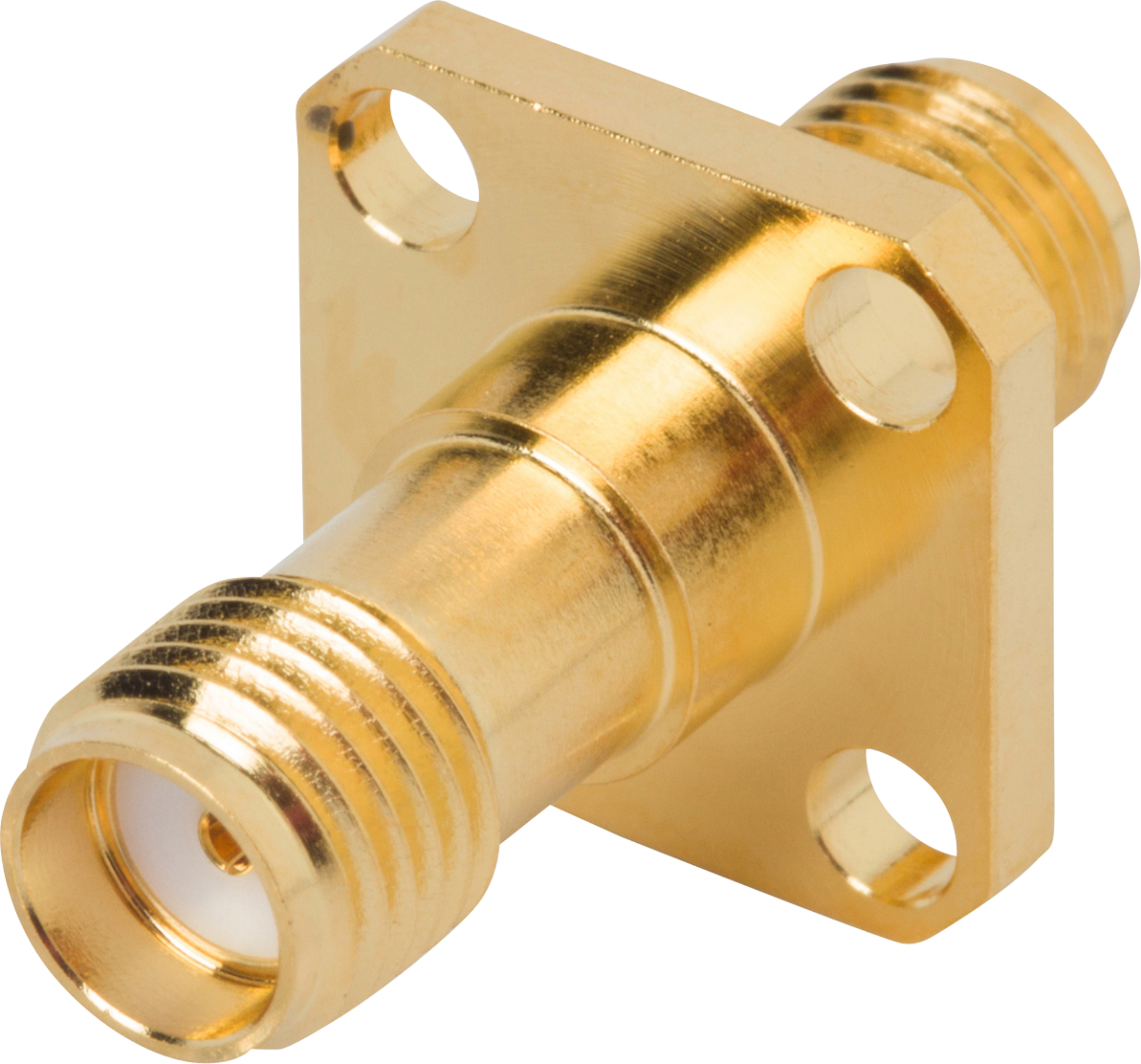 SMA Female to Female Flange Mount Adapter, 4 Hole, 2991-6007