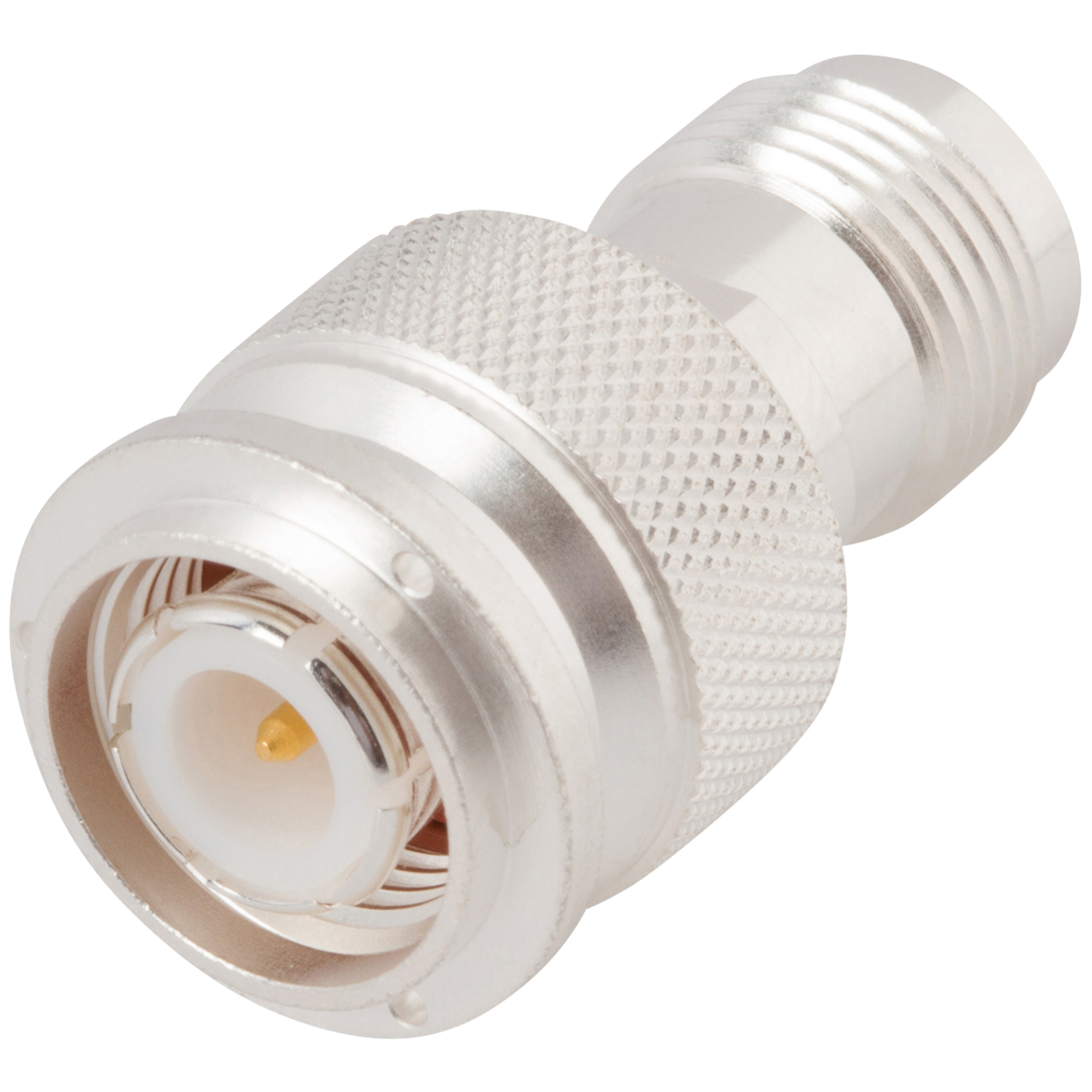 TNC Female to Male Adapter, Lockwire Holes, 4133-0002