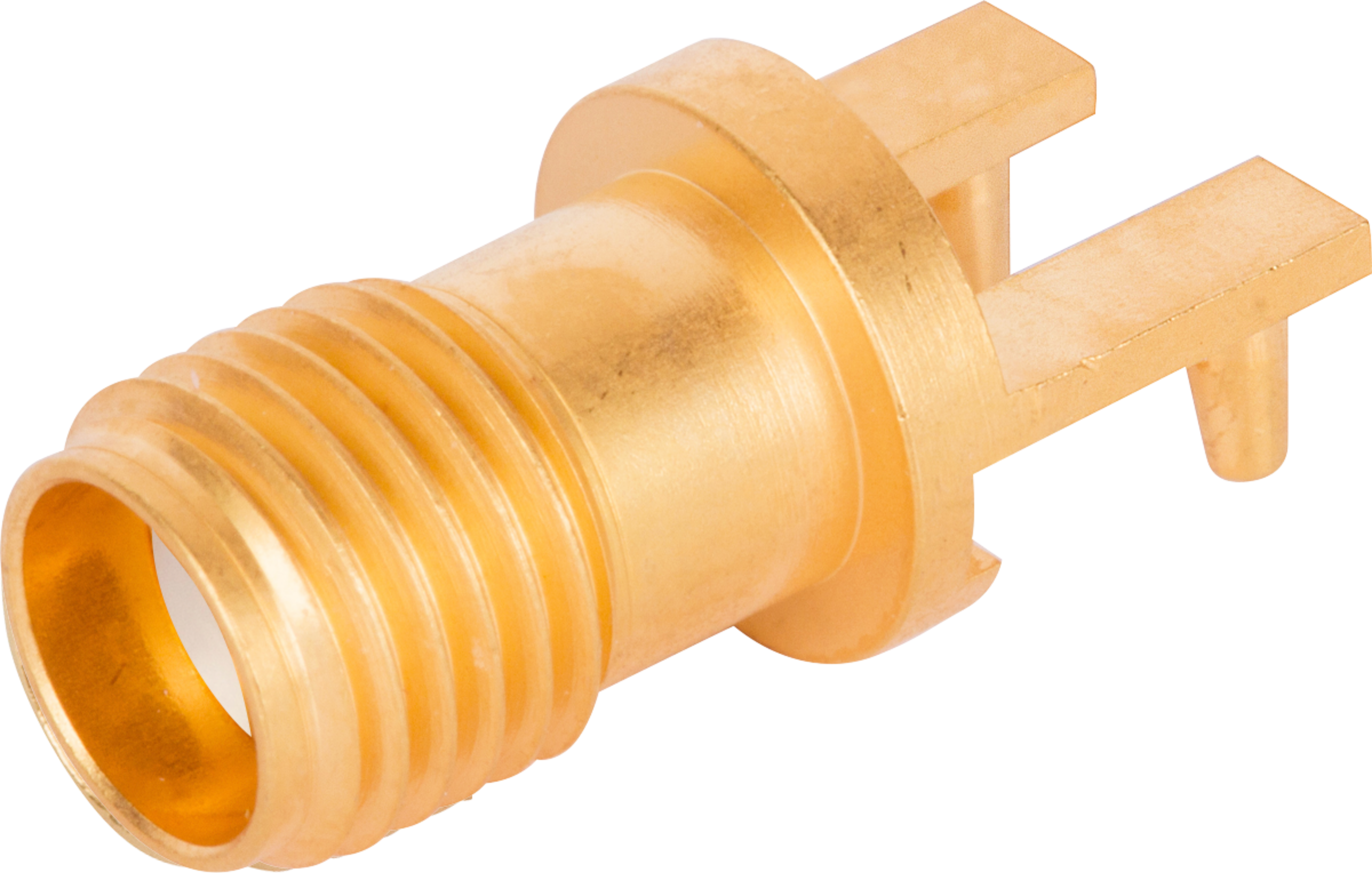 SMA Female PCB Edge-Lock Connector, 2 Leg, .062" PCB Thickness", 2921-00037