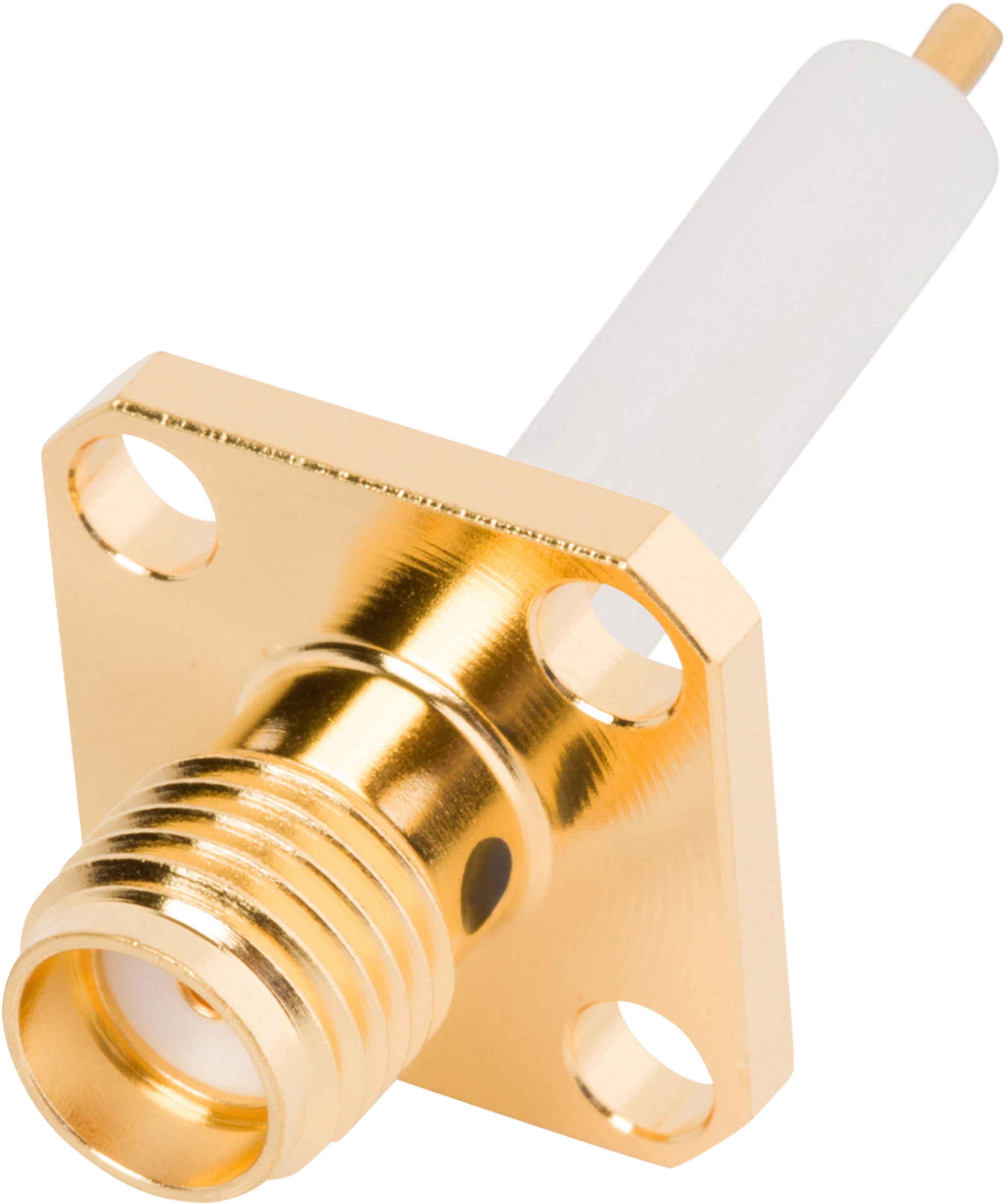 SMA Female Flange Mount Connector, 4 Hole (Candlestick), 2950-6061