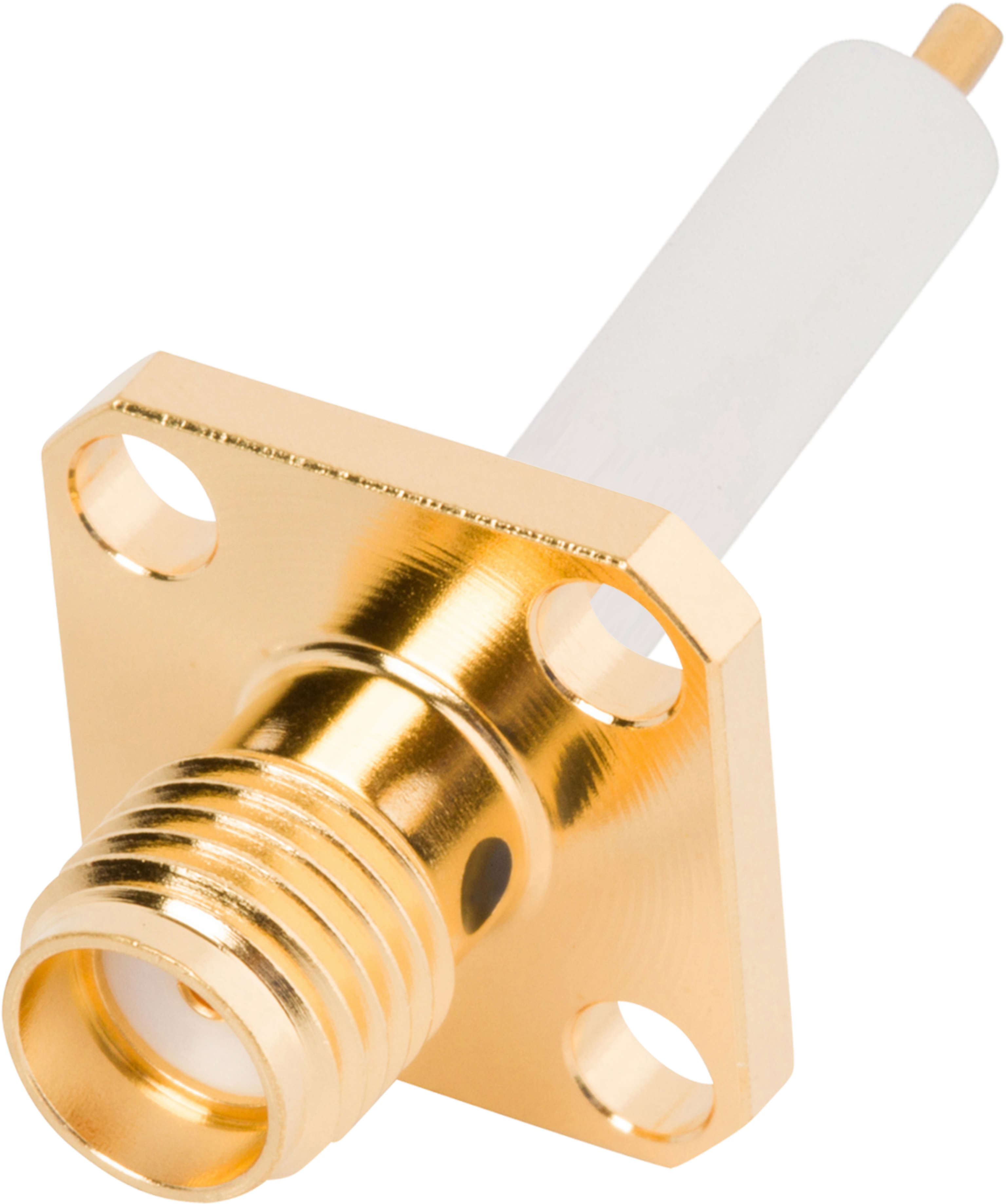SMA Female Flange Mount Connector, 4 Hole (Candlestick), 2950-6061