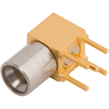 SMPM Male PCB Thru-Hole Connector, R/A, SB, 3212-40003