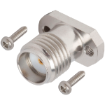 SMA Female Solderless PCB Compression Mount Connector, 2 Hole, with 4.76mm Screws (Stripline), SF2921-61356-1S