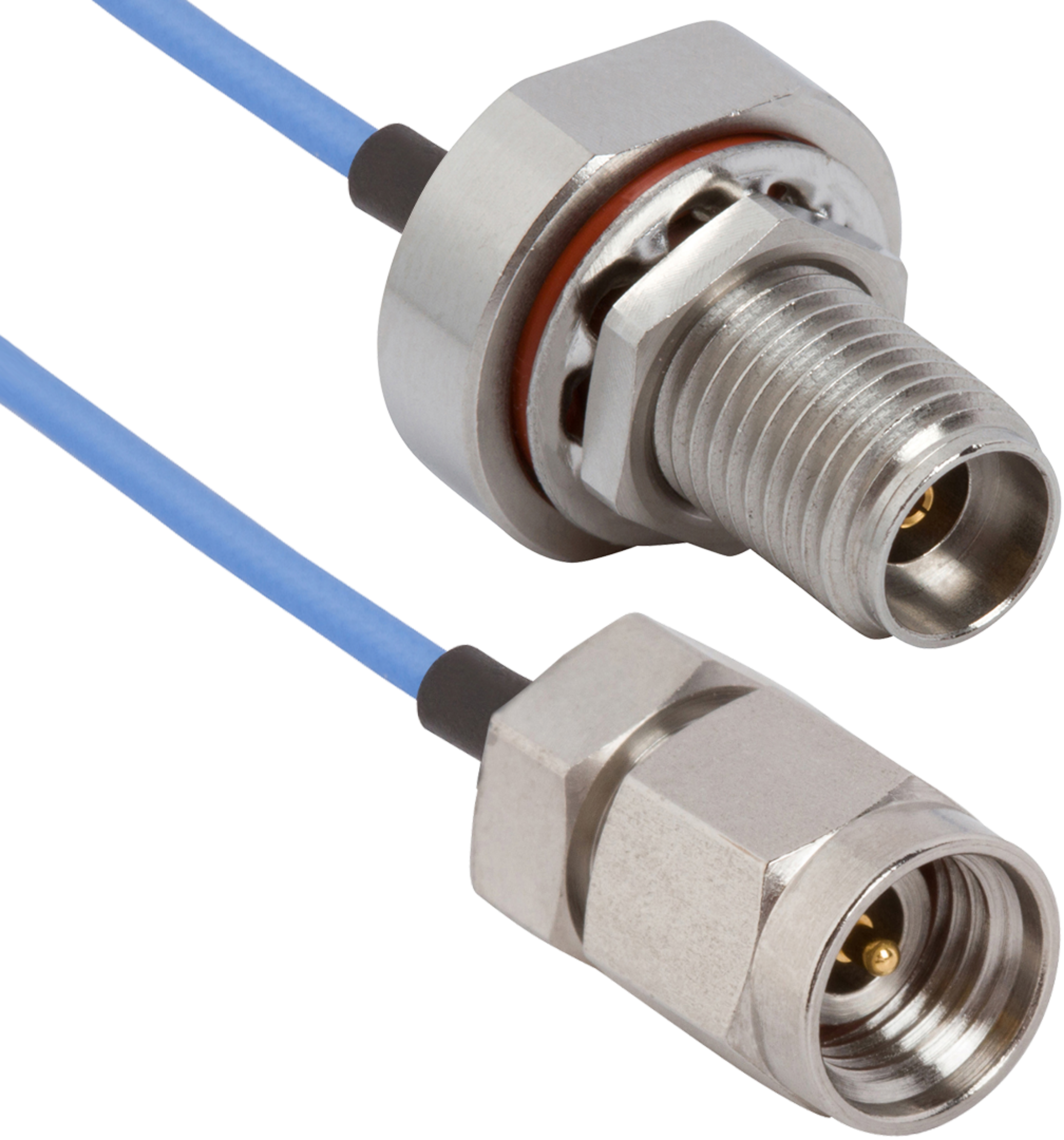 2.92mm Female Bulkhead to 2.92mm Male 6" Cable Assembly for .047 Cable, 7015-1064