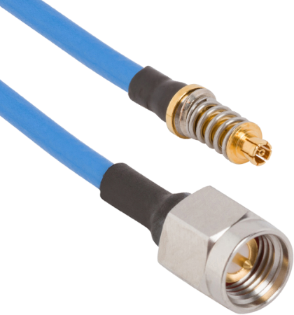 SMPM Female VITA 67.1/67.2  to SMA Male 12" Cable Assembly for .085 Cable, 7032-6729-120