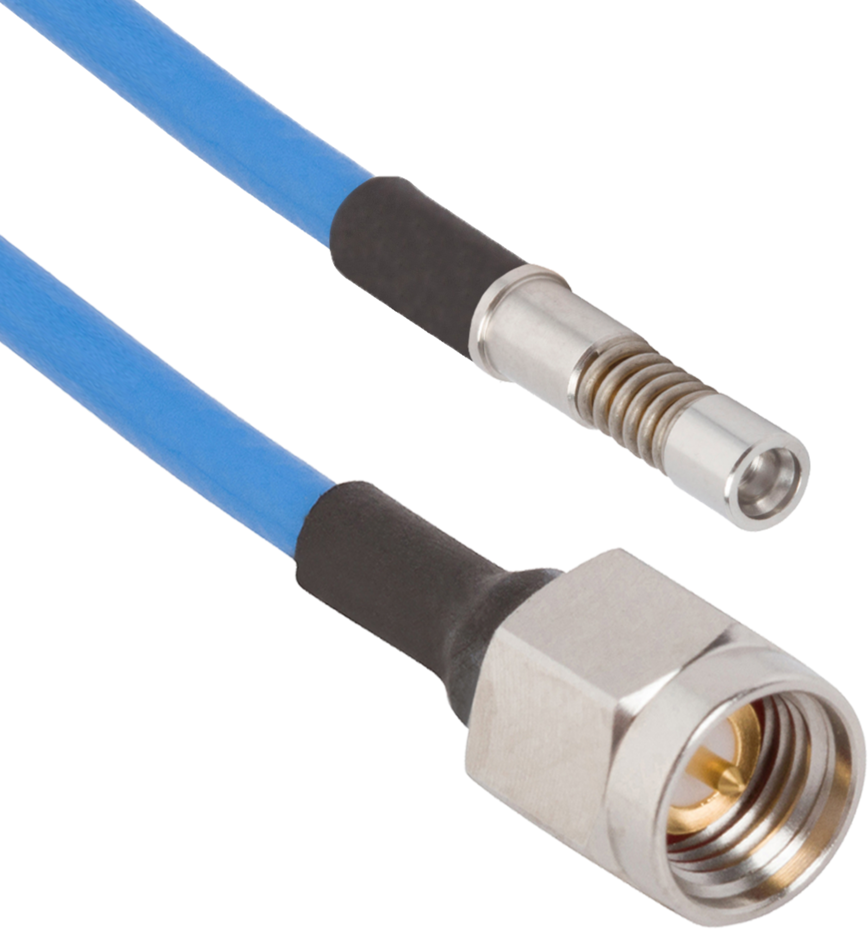 SMPM (Size 12) D38999 Socket Contact to SMA Male 12" Cable Assembly for .085 Cable, 7093-0177