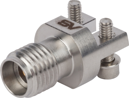 2.92mm Female Solderless PCB Edge Launch Connector, 2 Hole, 1521-60201