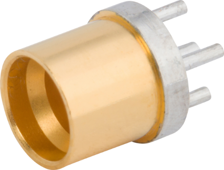 SMP Male PCB Thru-Hole Connector (Pre-Tinned), FD