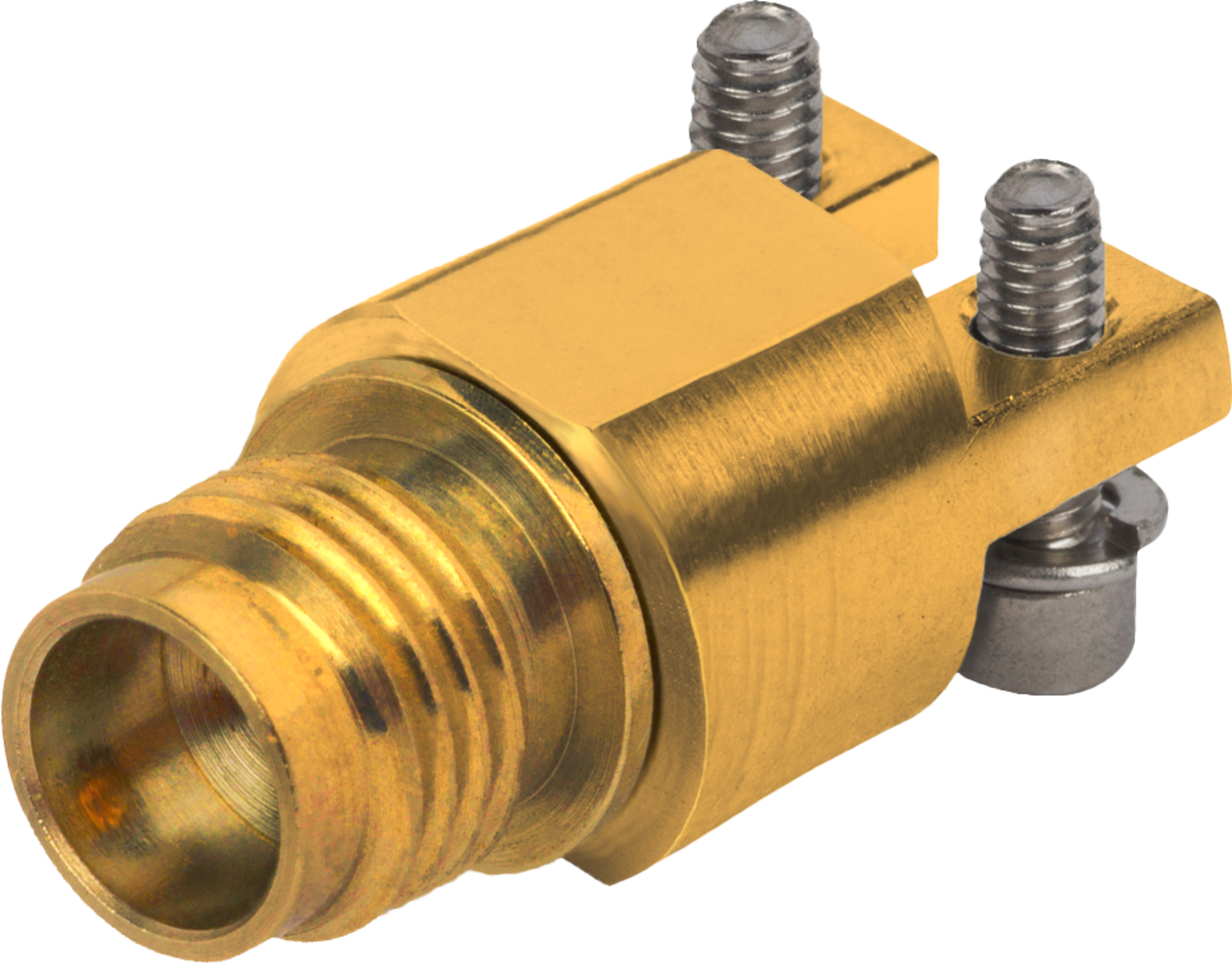 TraceGuard 2.4mm Female PCB Edge Launch Connector, 2 Hole