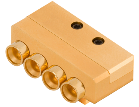 SMPM Male PCB Edge Launch Connector, 4 Port (Shielded), FD, 9311-60344