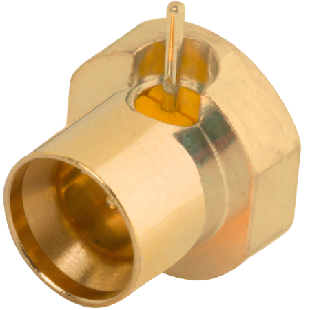 SMP Male Reverse Mount Thru-Hole PCB Connector, R/A, SB, 1211-66450