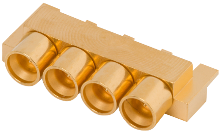 SMPM-XT Male PCB Edge Launch Connector, 4 Port, SB, 9311-60350