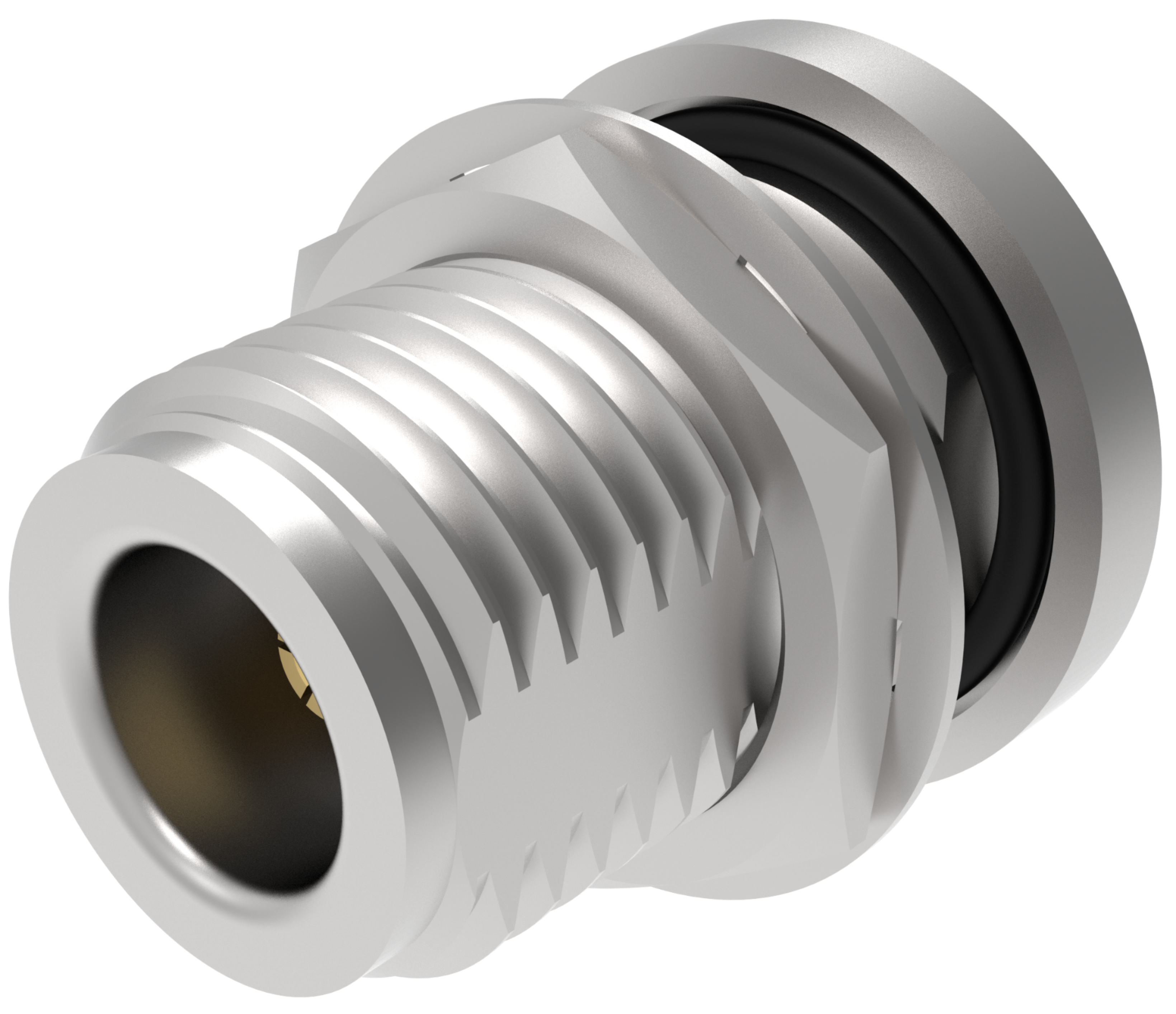 Type N Female Bulkhead Connector for .141 Cable, 5021-00027