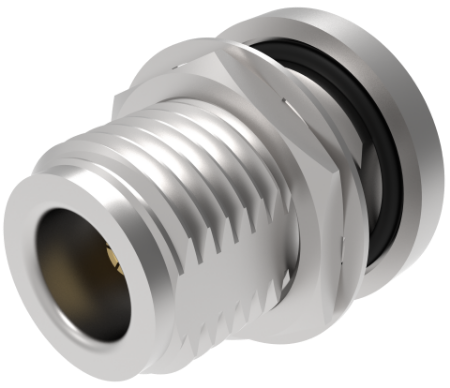 Type N Female Bulkhead Connector for .141 Cable, 5021-00027